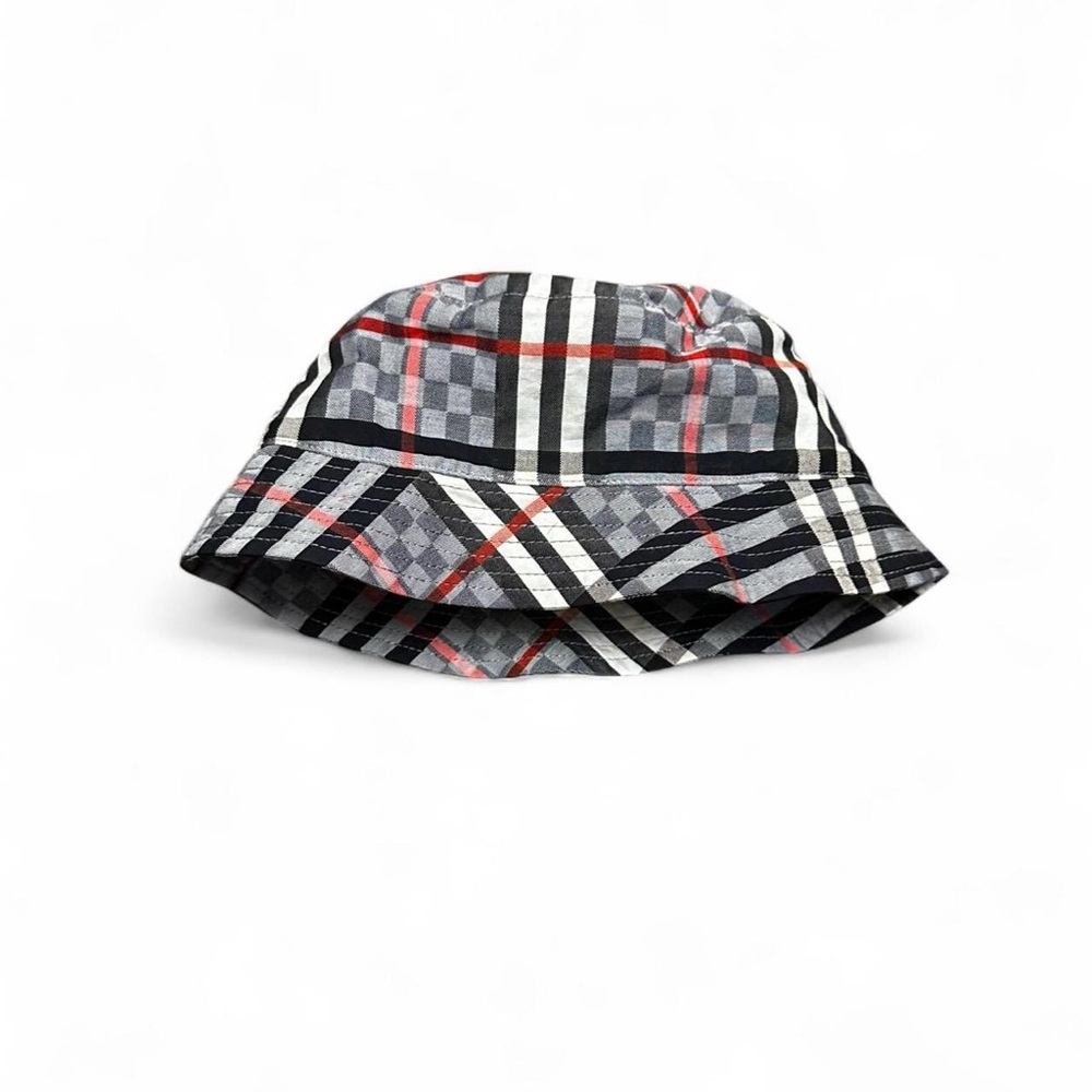 Blueberry Kids Plaid Bucket Hat - Black, Gray & Red